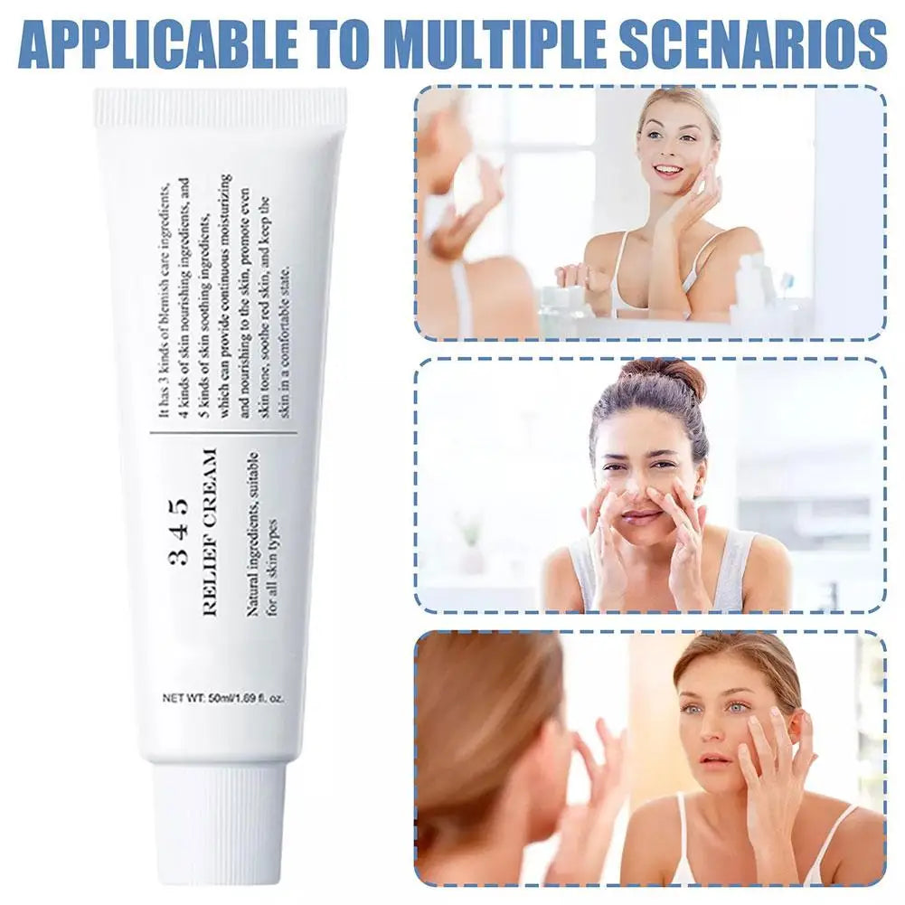 345 Face Cream 50ml Antioxidant Formula Oil Control Anti Acne Deep Moisturizing For Oily Sensitive Skin Barrier Repair Soothing