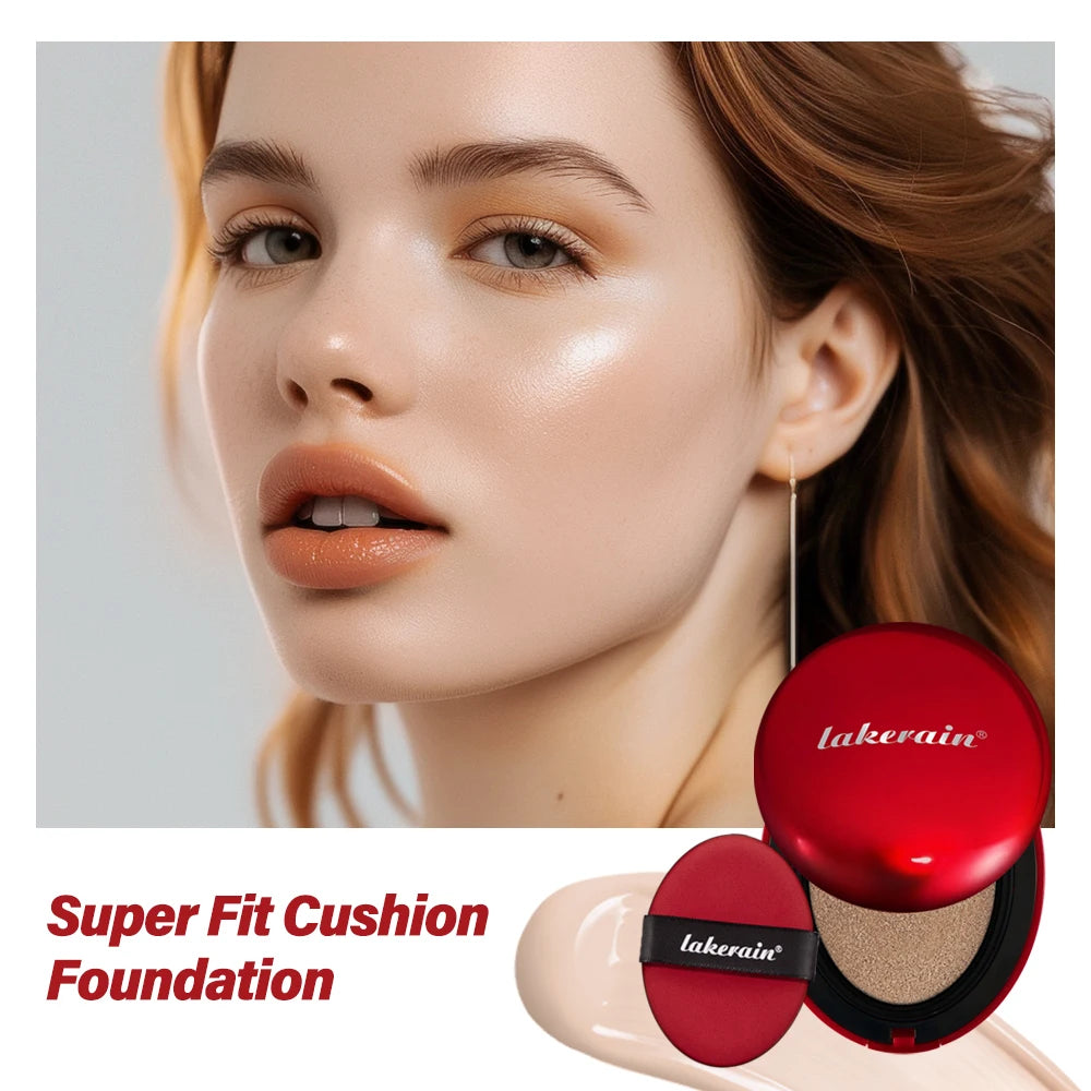 Lakerain Cushion Foundation Sunscreen Waterproof Long-lasting Brighten Foundation Cream Women Base Makeup Face Korean Cosmetics