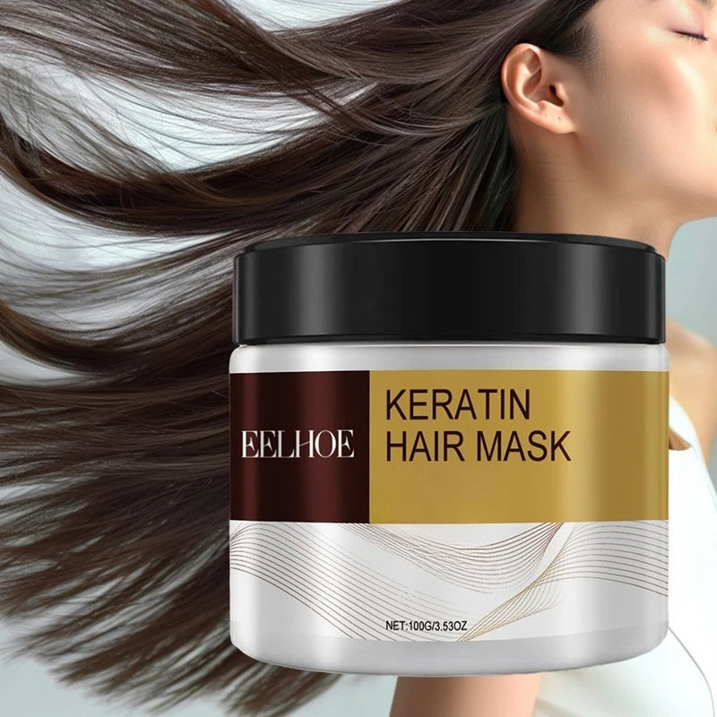 100g Collagen Keratin Care Hair Mask Reduce Dryness Frizz Prevent Hair Splitting Soften Oil Control Moisturizer Conditioner