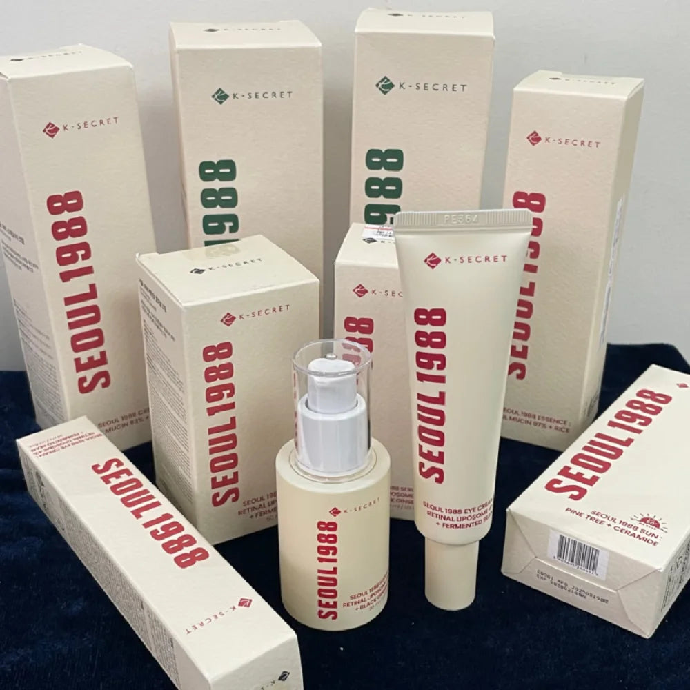 Korean SEOUL 1988 Liposome Facial Treatment Cream, Retinol Eye Cream, Ginseng Niacinamide Essence, Dark Circle Reduce, Skin Care